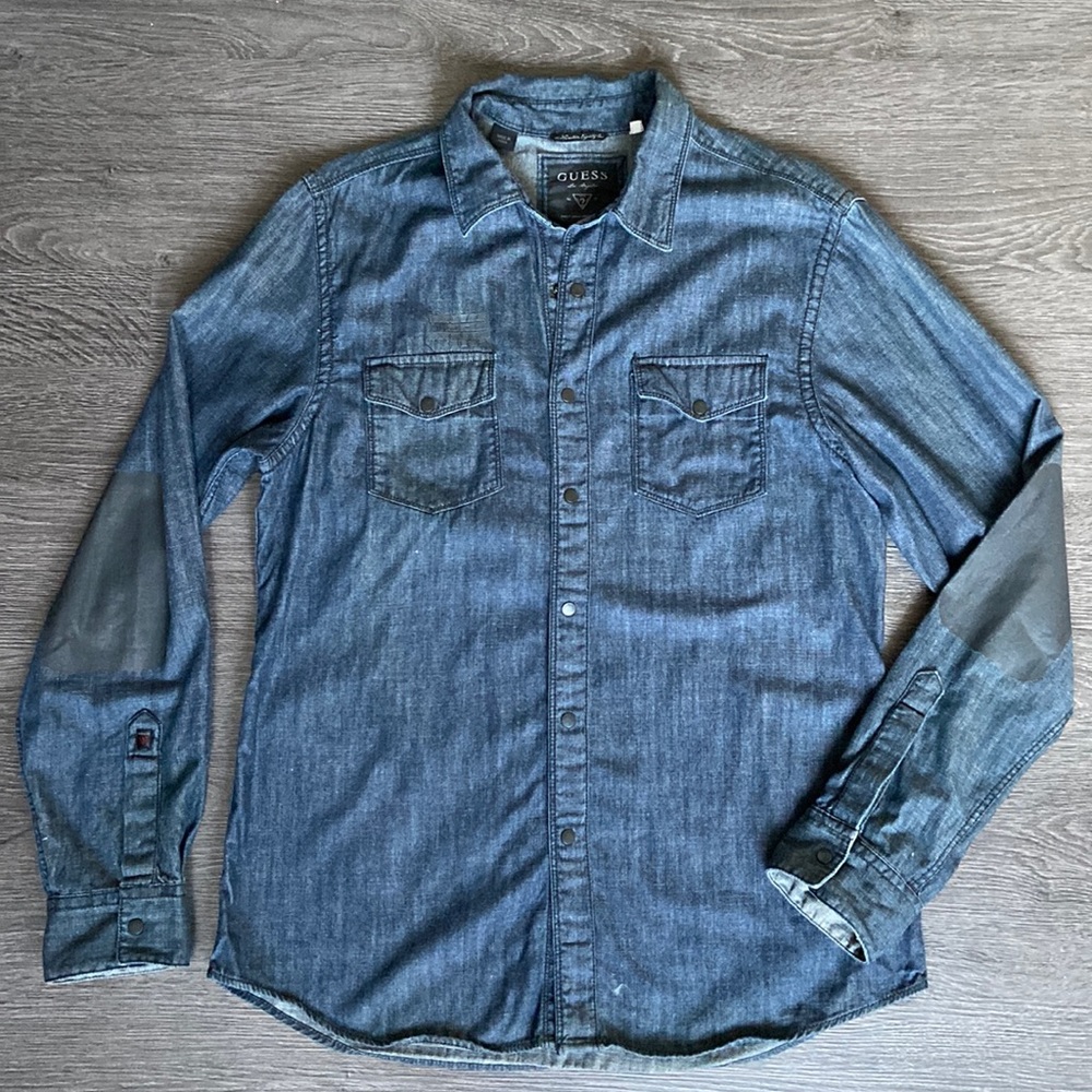Mens GUESS Denim Shirt